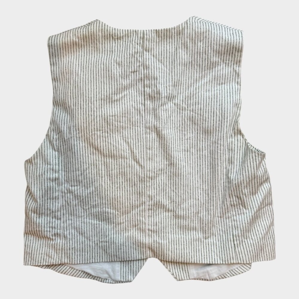 Zara Pinstriped Matching vest and jean set - size L - Picture 8 of 12